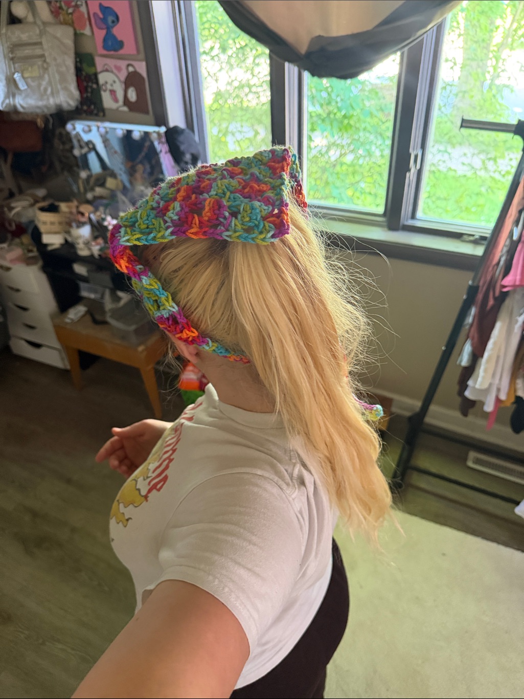 Handmade Multicolor Crochet Bandana